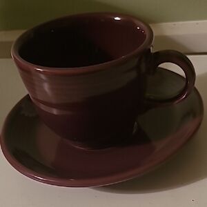 fiestaware Purple Cup and Saucer Set